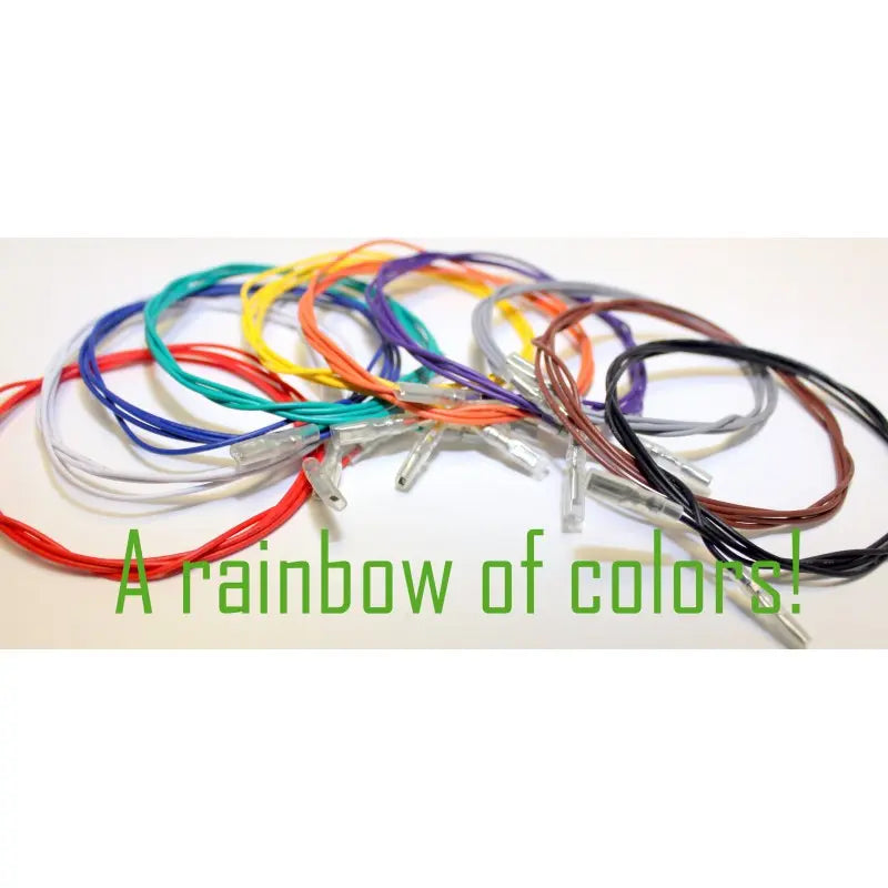 10 Wire Rainbow Wire Pack with Double Ended .187 QCD's Paradise Arcade