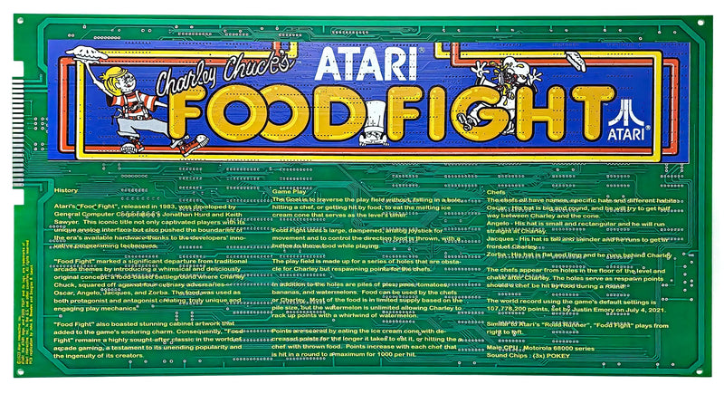 Atari Food Fight Reproduction PCB Rev C Paradise Arcade Shop