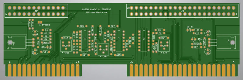 80sBits Tempest to Major Havoc PCB 80sBits