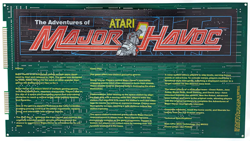 Atari Major Havoc Reproduction PCB Rev E Paradise Arcade Shop