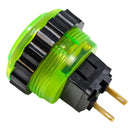 Seimitsu PS-14-DNK 24 mm Screw-in Button - Clear Yellow/Green Seimitsu