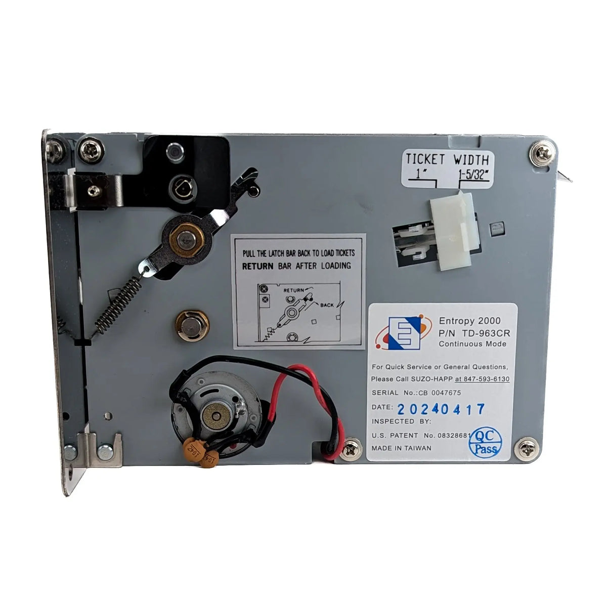 Entropy 2000 Ticket Dispenser Continuous Type (TD963CR) - Paradise
