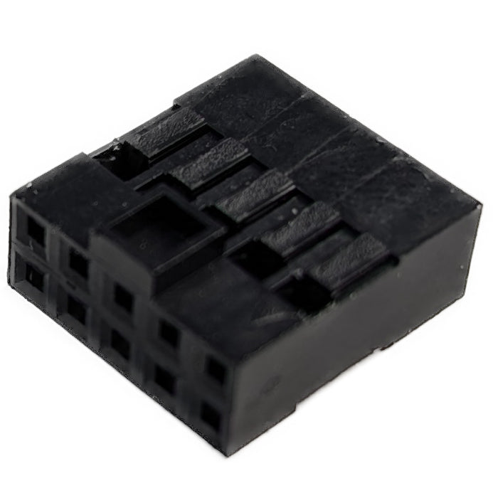 Product Name: 10-Pin Rectangular Snap-In DuPont/Mini-PV/M20 Style Connector with Notch - 0.100" Pitch