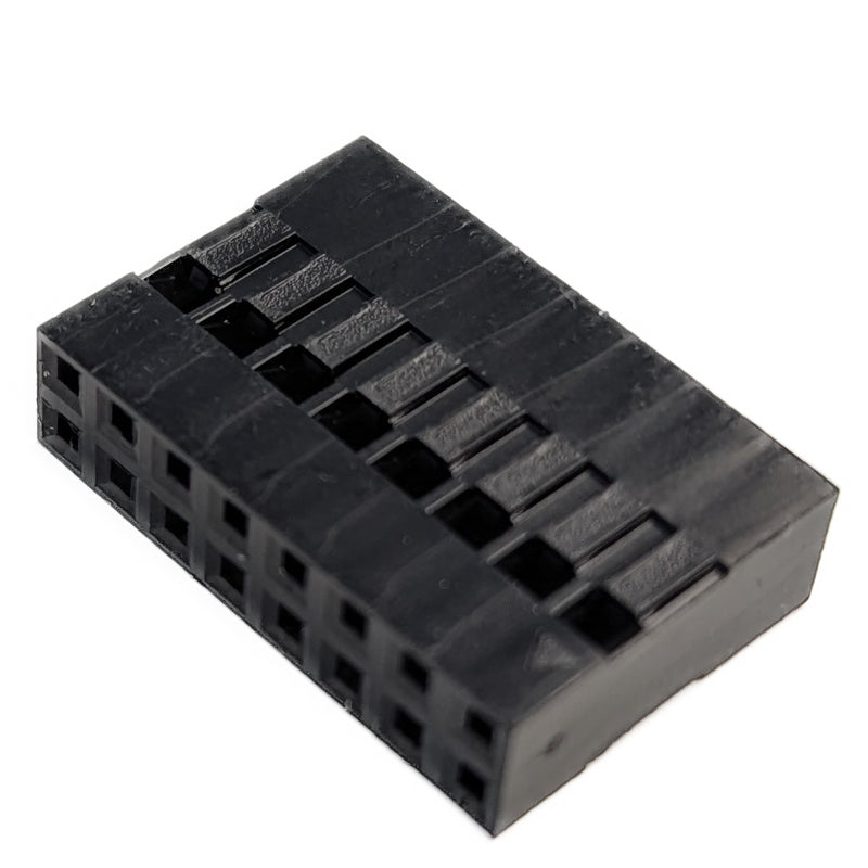 16-Pin DuPont/Mini-PV/M20 Style Receptacle Connector - 2x8 Position, 0.100" Pitch