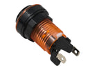 Paradise LED Button with Black Plunger - Translucent Orange Paradise Arcade Shop