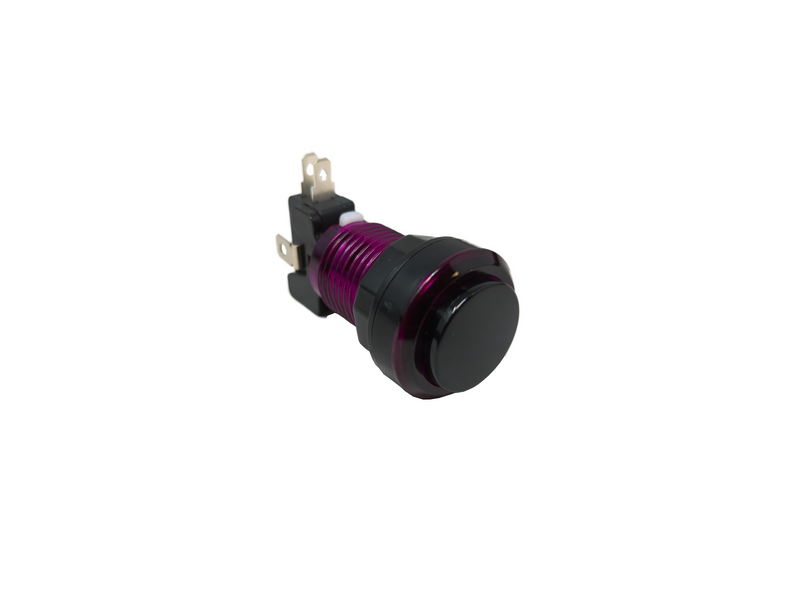 Paradise LED Button with Black Plunger - Translucent Purple