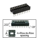 20 pin DIP IC Socket Stamped .3"