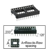 24 pin DIP IC Socket Stamped .6"