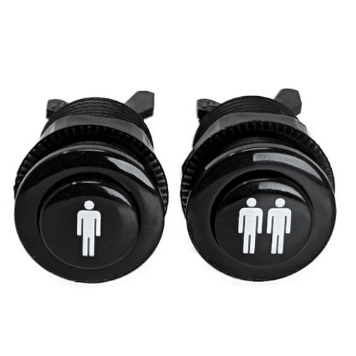 iL PSL-L-CV Convex Button Black Player 1 | Paradise Arcade