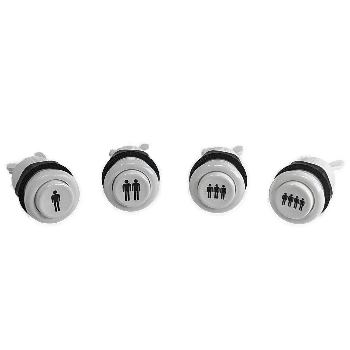 iL PSL-L Concave Pushbutton White Player 1 28mm | Paradise Arcade