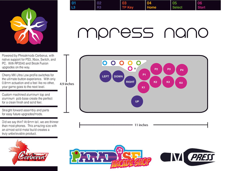 MPress Nano Fighting Case Paradise Arcade