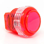 Samducksa SDB-202C-24 clear pushbutton with pink plunger, 24mm arcade button front view