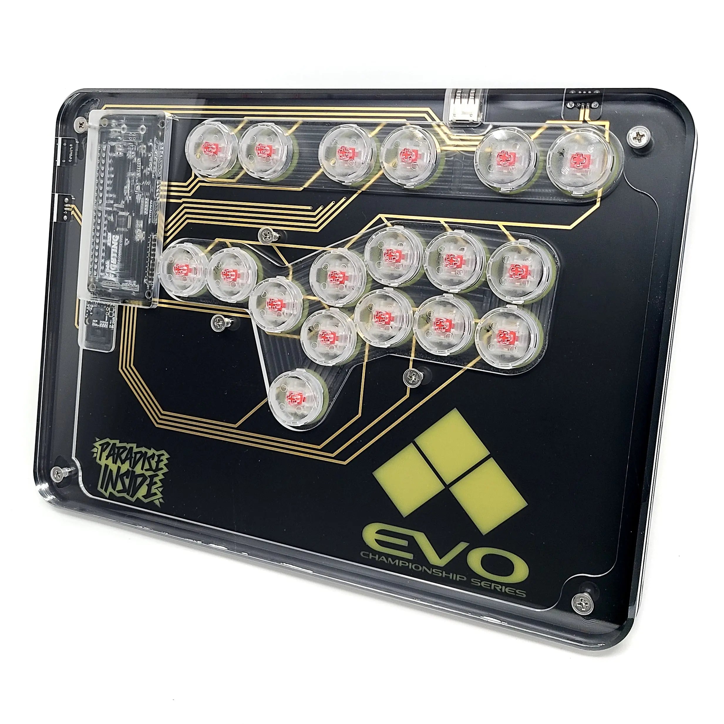 MPress Fighting Case Evo Custom Blue PCB Stickless | Paradise Arcade