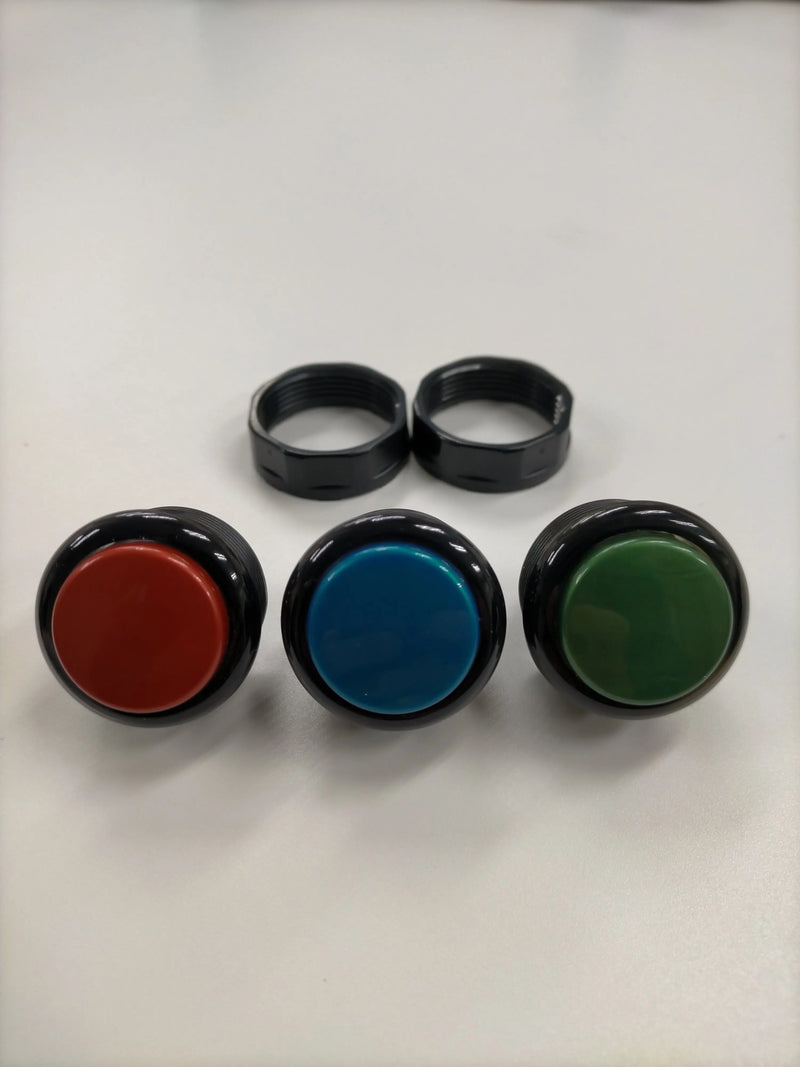 Seimitsu PS-14-PSN 30 mm Screw-in Button - Black & Green Seimitsu