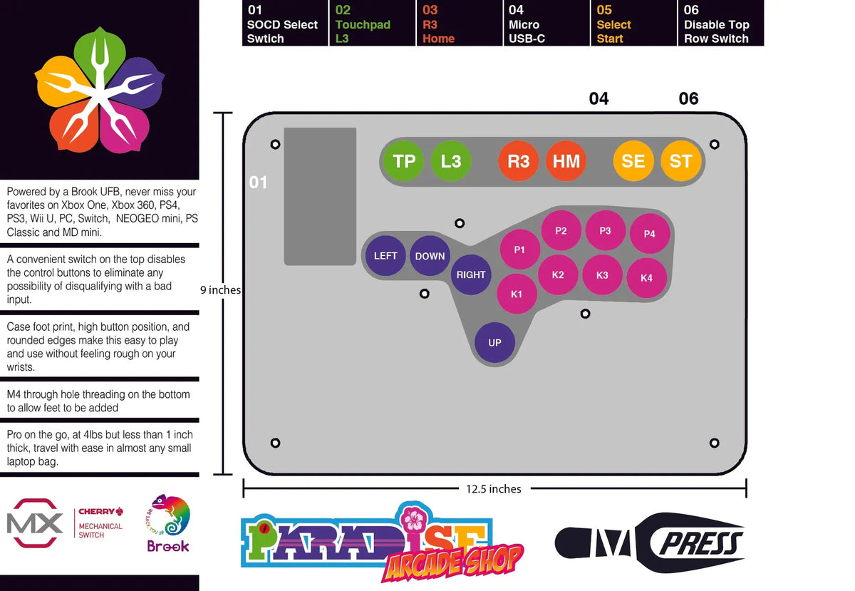 MPress CEO Edition Stickless Fightstick | Paradise Arcade