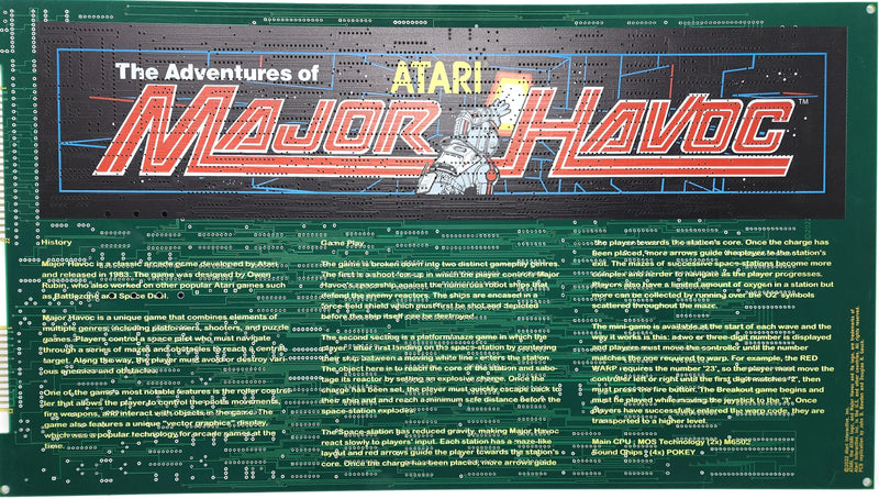 Atari Major Havoc Reproduction PCB Rev D Paradise Arcade Shop