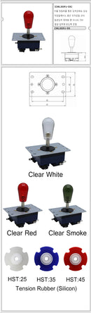 Crown CWL-303FJ-DX Joystick Clear Red Samducksa