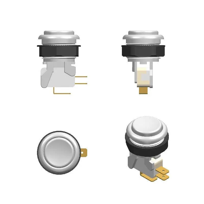 Pspl Button iL PSL-C Concave Short Stem Pushbutton 30mm Yellow | Paradise Arcade