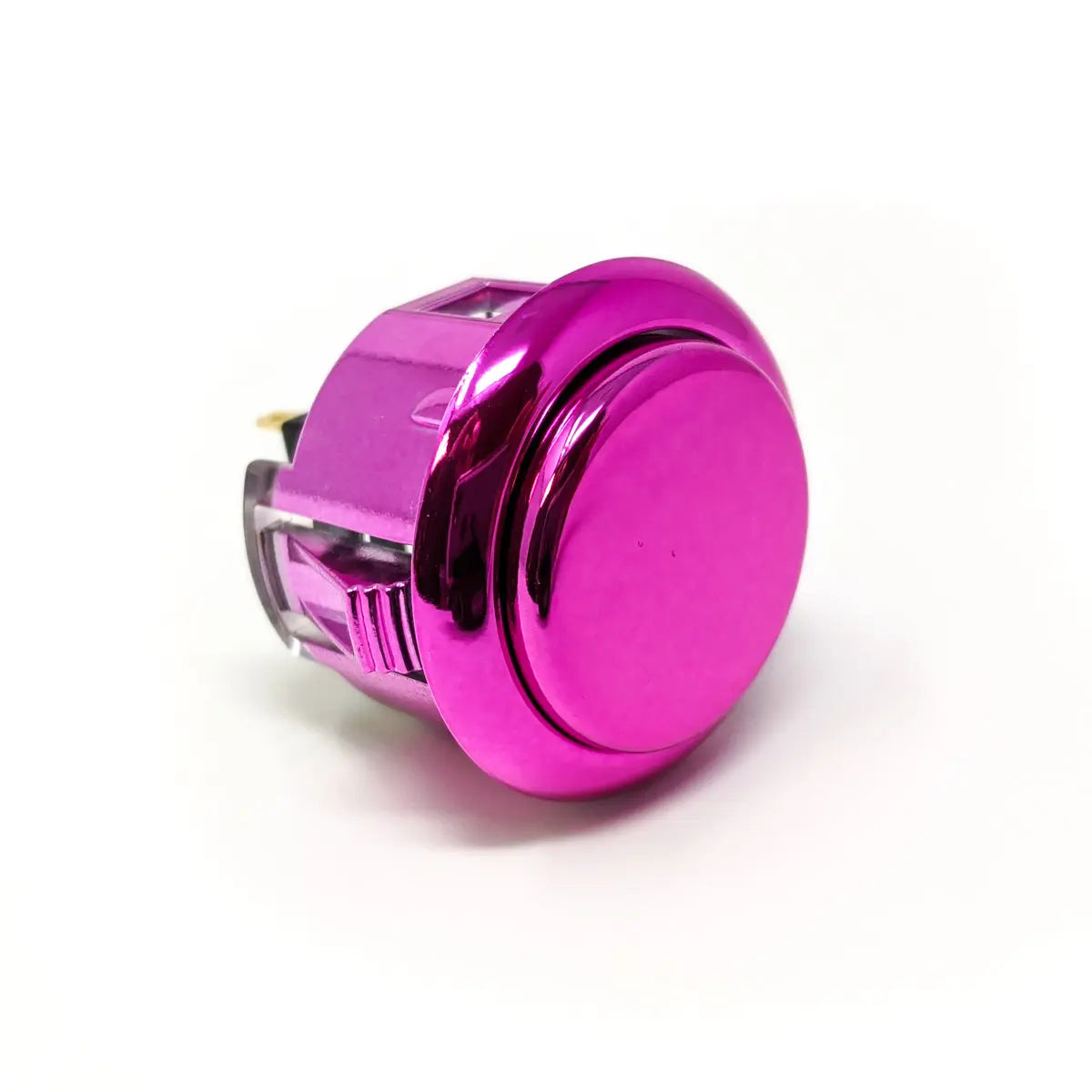 Sanwa OBSJ-30 Metallic Pink 30mm Snap-in Button | Paradise Arcade