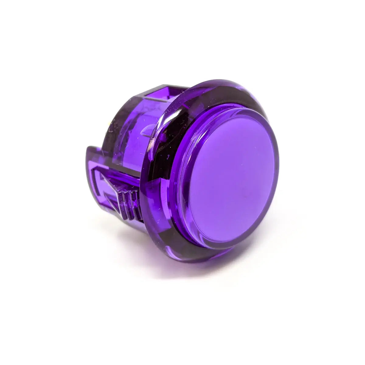Sanwa OBSC-30 Clear Violet 30mm Pushbutton | Paradise Arcade