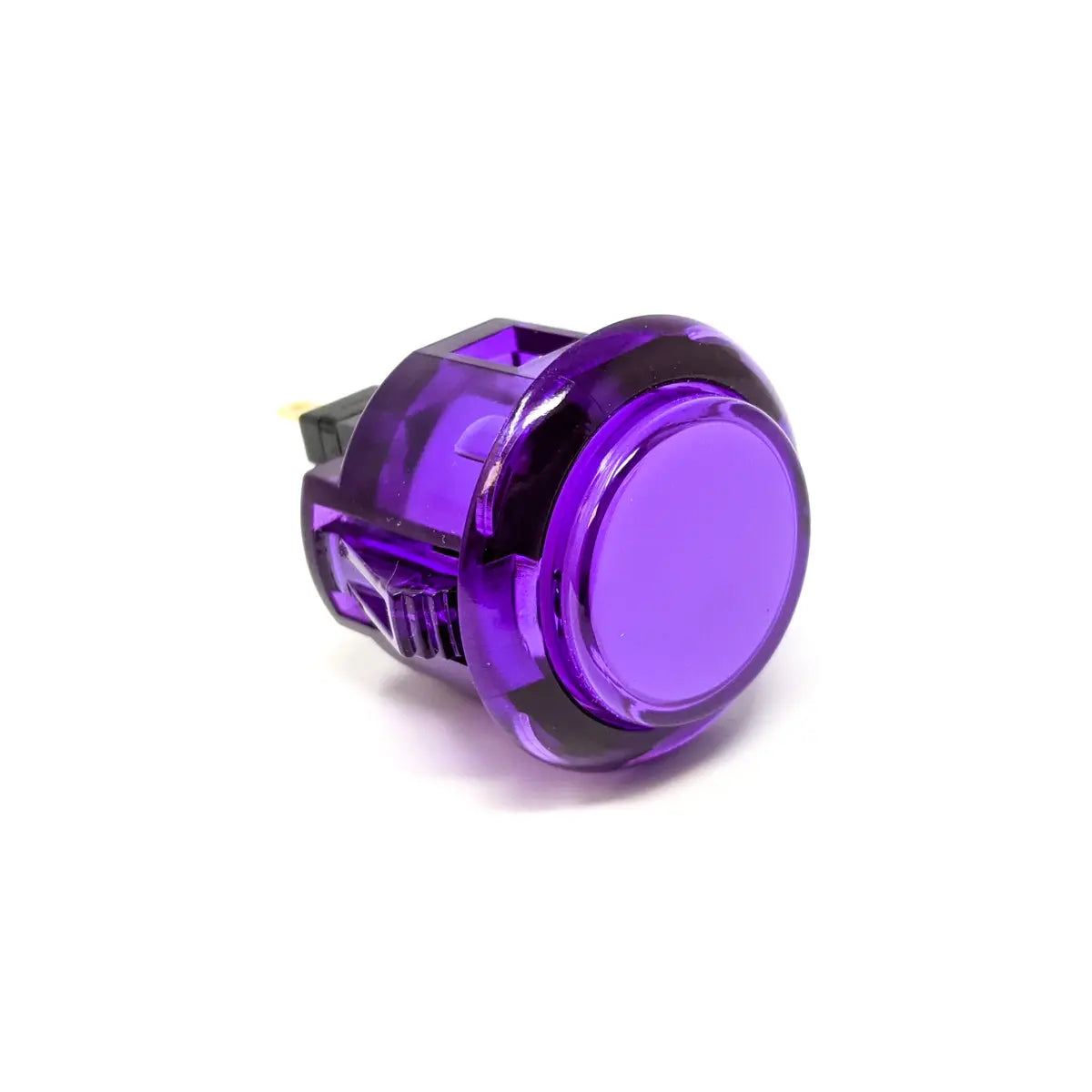 Sanwa OBSC-24 Clear Violet 24mm Pushbutton | Paradise Arcade
