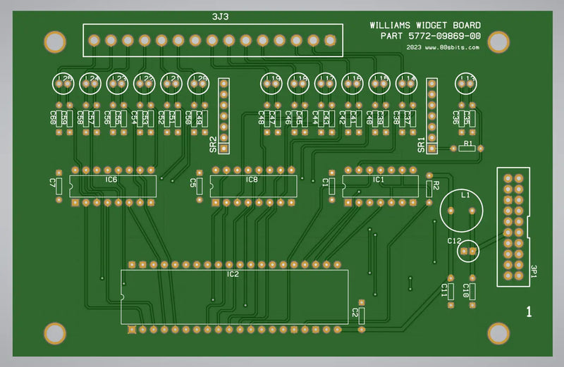 80sBits Williams Widget board (Sinistar & Blaster)