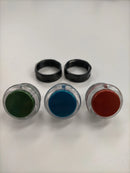 Seimitsu PS-14-PCN 30 mm Screw-in Button - Clear White & Red Seimitsu