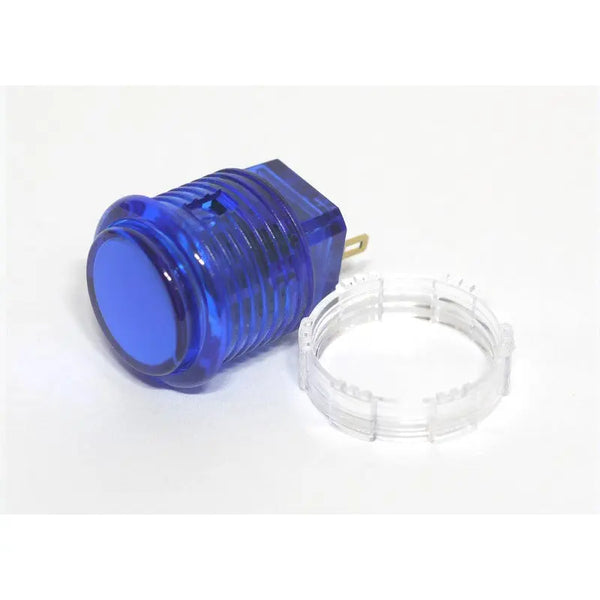 Samducksa SDB-202C-24 Clear 24mm Blue Pushbutton | Paradise Arcade