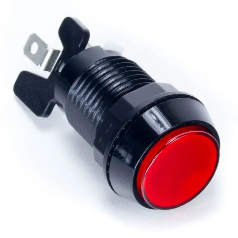 Paradise LED Button - Black and Red Paradise Arcade Shop
