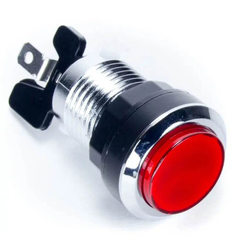 Paradise LED Button - Chrome and Red Paradise Arcade Shop