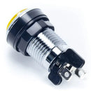 Paradise LED Button - Chrome and Yellow Paradise Arcade Shop