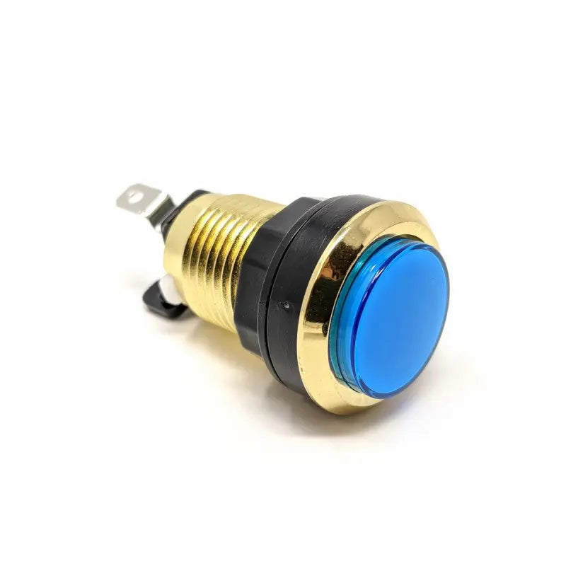 Paradise LED Button - Chrome Gold and Blue