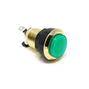 Paradise LED Button - Chrome Gold and Green Paradise Arcade