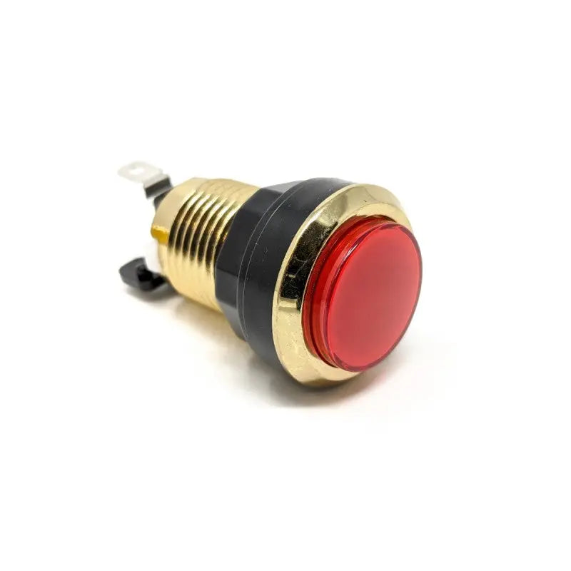 Paradise LED Button - Chrome Gold and Red