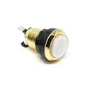 Paradise LED Button - Chrome Gold and White Paradise Arcade