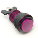 Paradise LED Button - Translucent Purple Paradise Arcade Shop