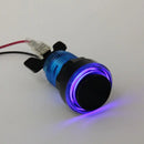 Paradise LED Button with Black Plunger - Translucent Blue Paradise Arcade Shop