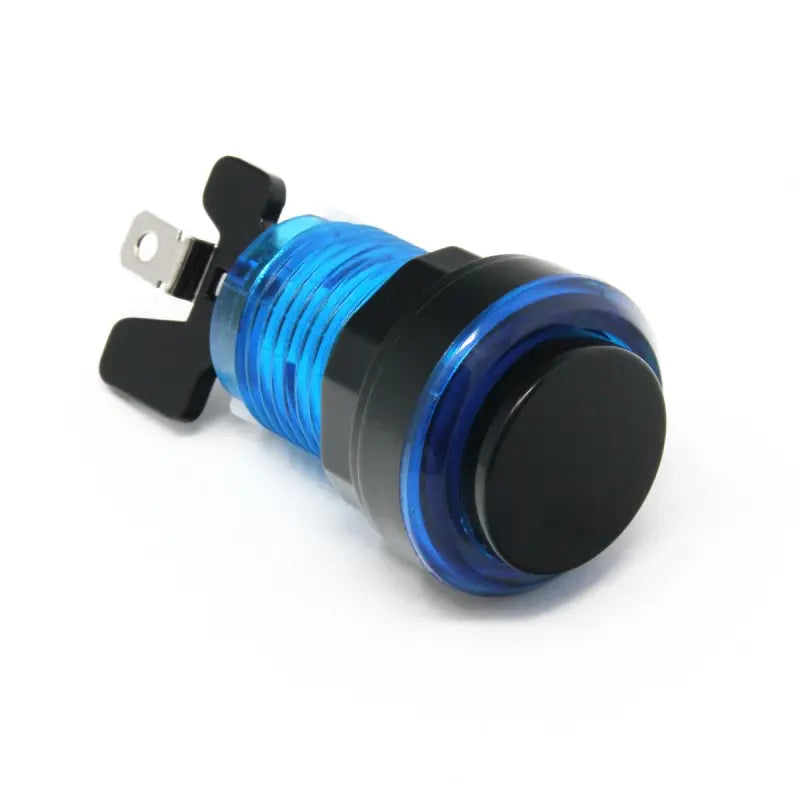 Paradise LED Button with Black Plunger - Translucent Blue Paradise Arcade Shop