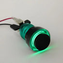 Paradise LED Button with Black Plunger - Translucent Green Paradise Arcade Shop