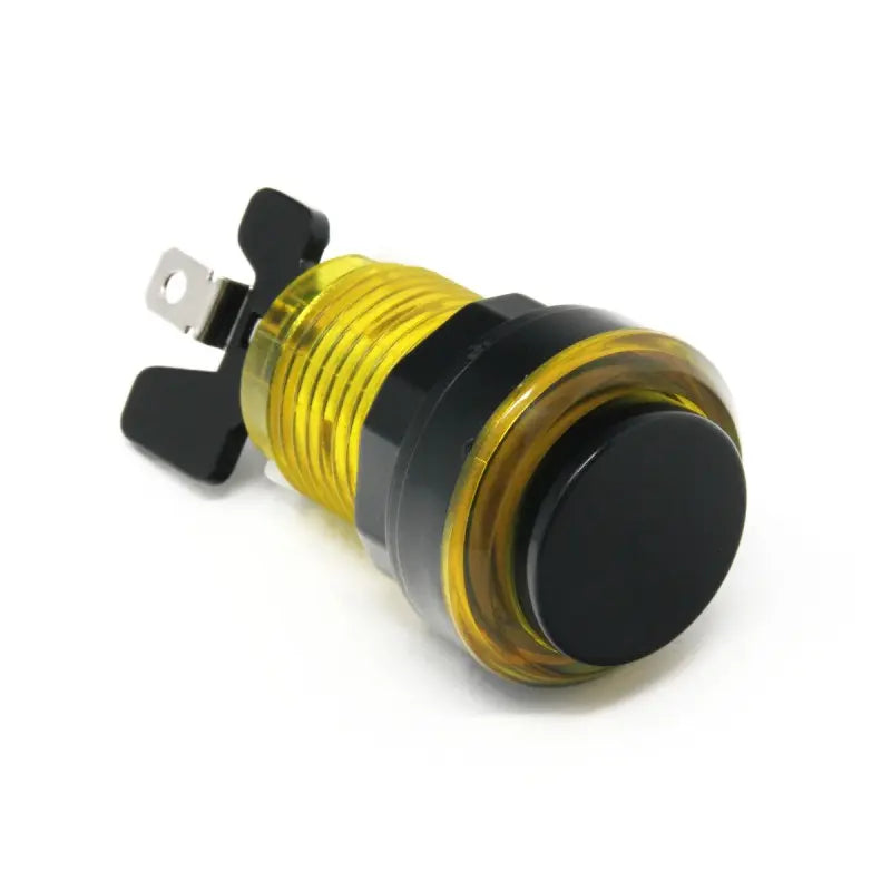 Paradise LED Button with Black Plunger - Translucent Yellow Paradise Arcade Shop