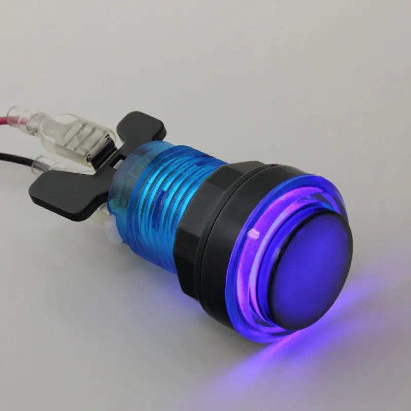 Paradise LED Button with Smoke Plunger - Translucent Blue