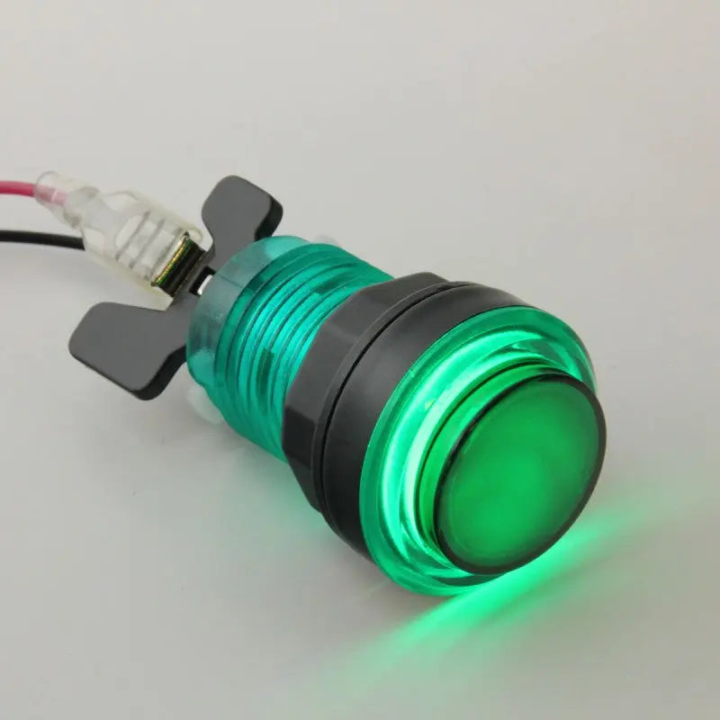 Paradise LED Button with Smoke Plunger - Translucent Green
