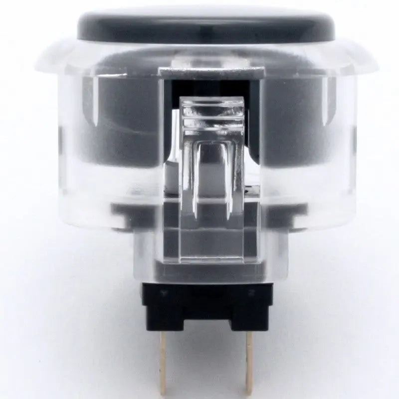 Sanwa OBSC-30 Snap-in Button - Clear White & Black Plunger Sanwa
