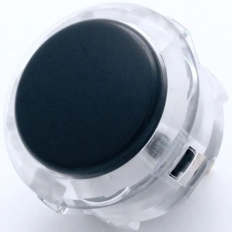 Sanwa OBSC-30 Snap-in Button - Clear White & Black Plunger