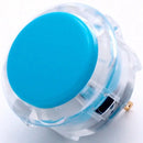 Sanwa OBSC-30 Snap-in Button - Clear White & Blue Plunger Sanwa