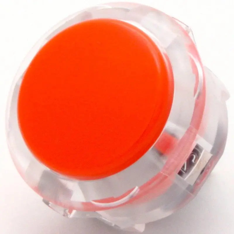 Sanwa OBSC-30 Snap-in Button - Clear White & Orange Plunger