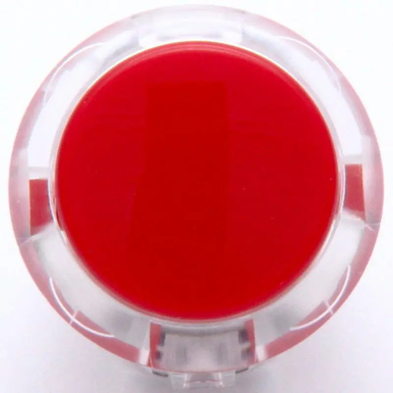Sanwa OBSC-30 Snap-in Button - Clear White & Red Plunger Sanwa