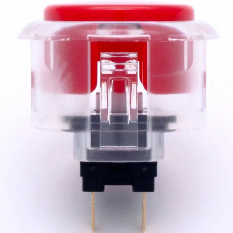 Sanwa OBSC-30 Snap-in Button - Clear White & Red Plunger