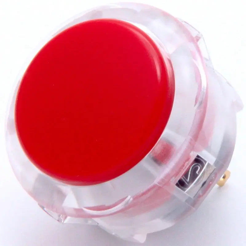 Sanwa OBSC-30 Snap-in Button - Clear White & Red Plunger Sanwa