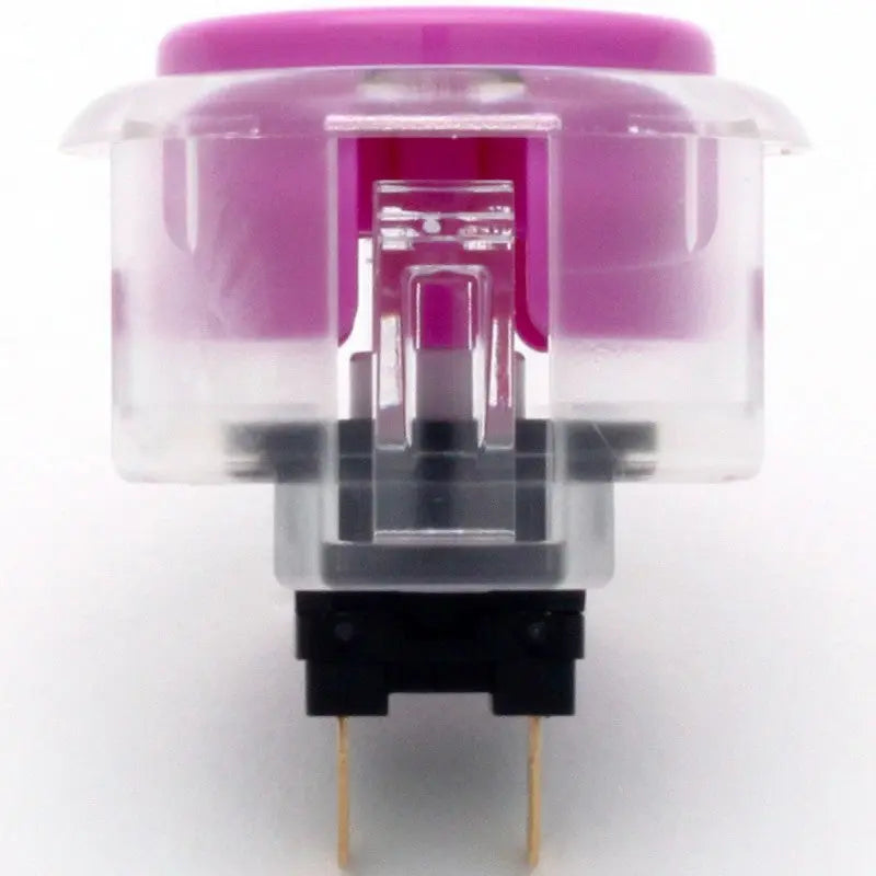 Sanwa OBSC-30 Snap-in Button - Clear White & Violet Plunger Sanwa